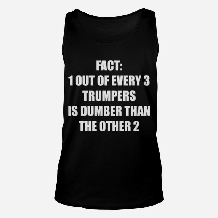Fact 1 Out Of Every 3 Trumpers Is Dumber Than The Other 2 Unisex Tank Top