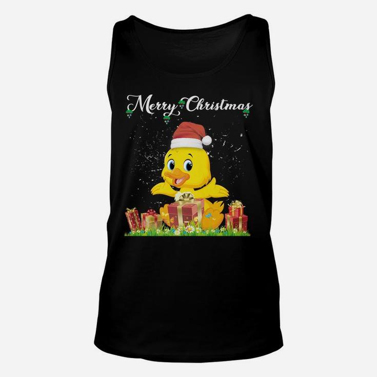 Family Matching Christmas Pajama Duck Lover Santa Xmas Gift Unisex Tank Top