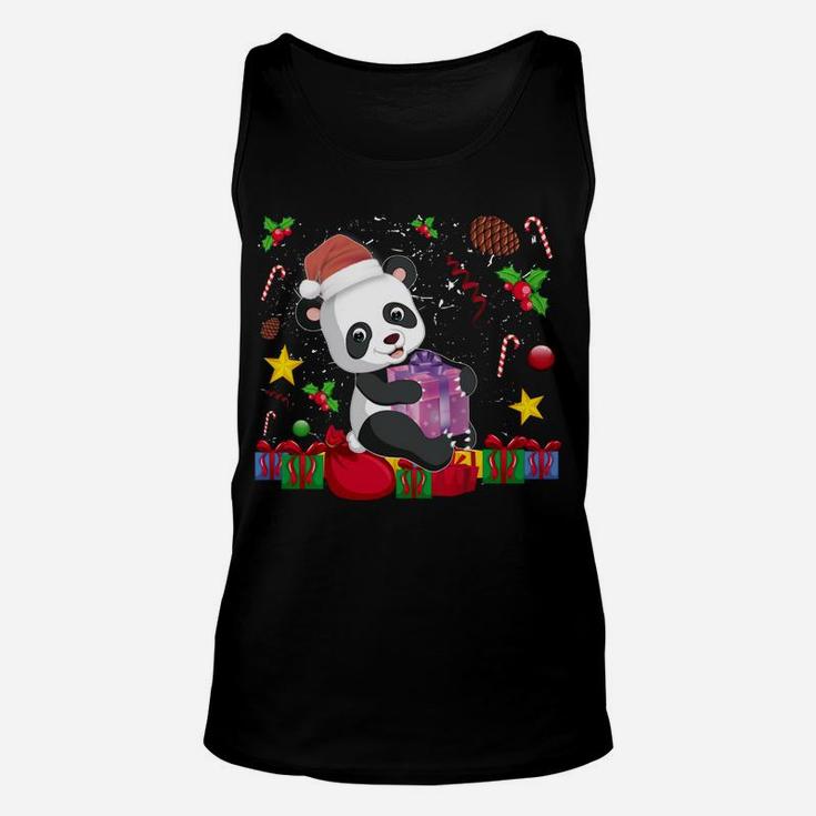 Family Matching Christmas Pajama Panda Lover Santa Xmas Gift Unisex Tank Top