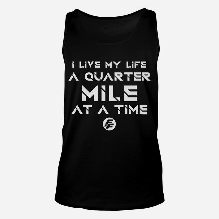 Fast & Furious Life At A Quarter Mile At A Time Word Stack Unisex Tank Top