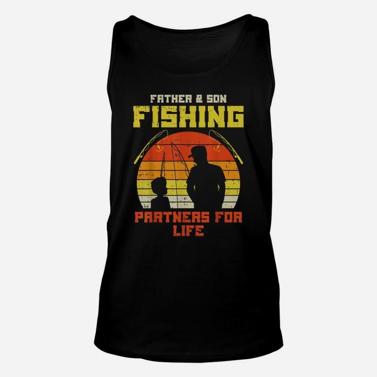 Father Son Fishing Partners For Life Retro Matching Dad Gift Unisex Tank Top