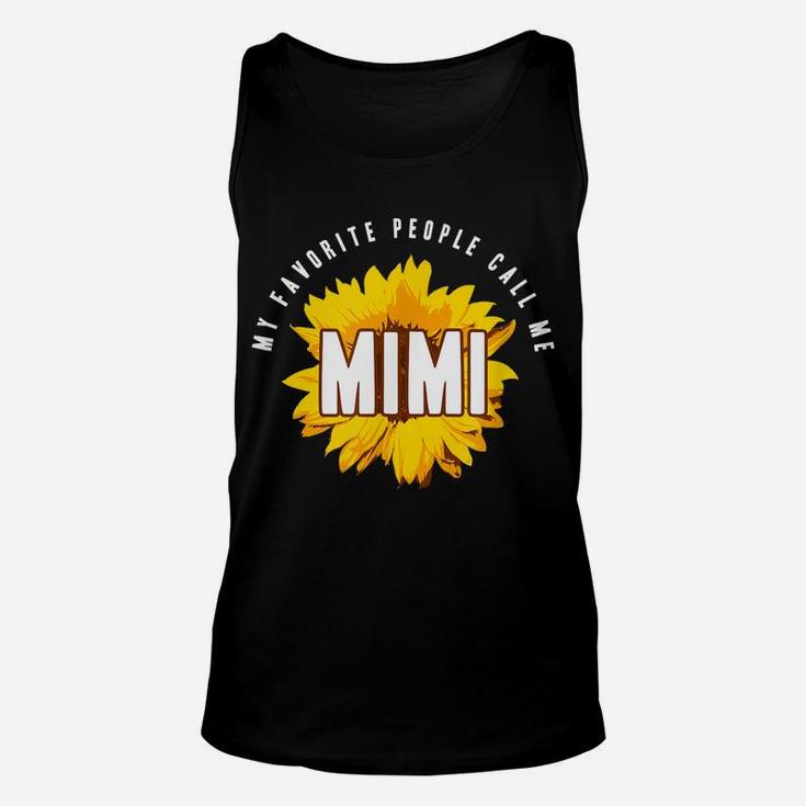 Favorite People Call Me Mimi Shirt Sunflower Gift Unisex Tank Top