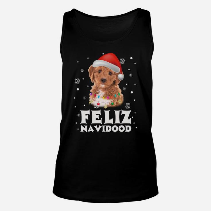 Feliz Navidood Labradoodle Puppy Christmas Gift Dog Sweatshirt Unisex Tank Top