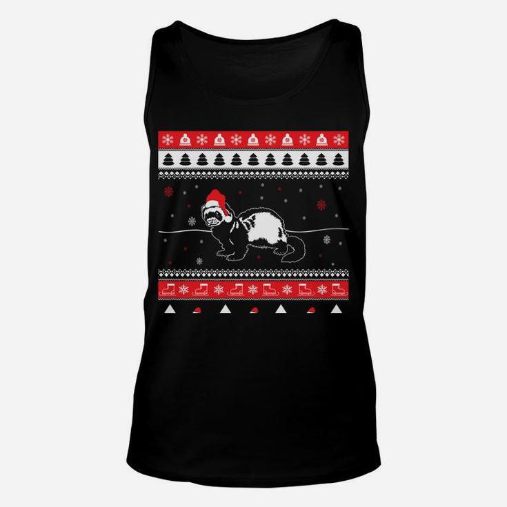 Ferret Funny Pet Ugly Christmas Gift Sweatshirt Unisex Tank Top