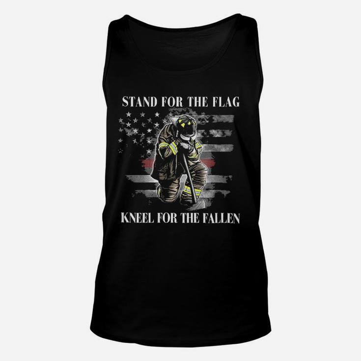Fire Fighter  Firefighter American Flag Thin Red Line Unisex Tank Top