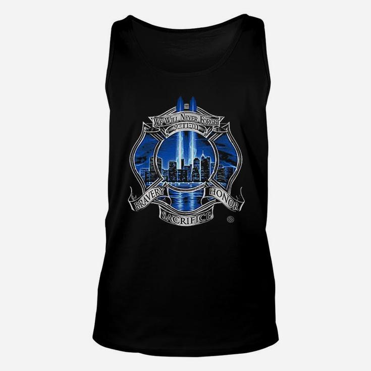 Firefighter Fire Fighter Never Forget Brotherhood Thin Red Line Unisex Tank Top