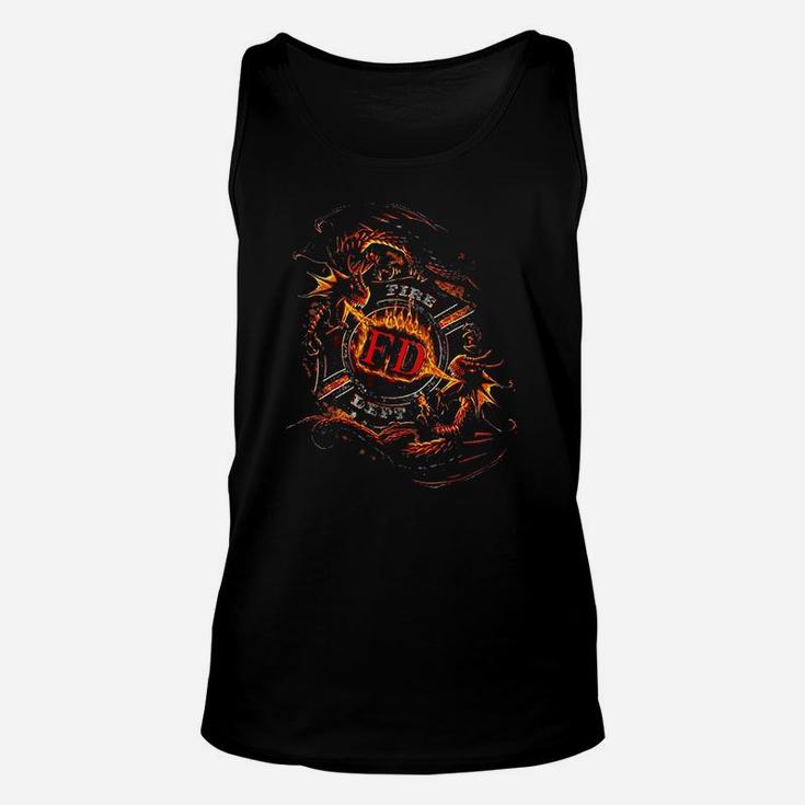 Firefighter Firefighter Home Is Where You Hang Your Hat Fire Unisex Tank Top