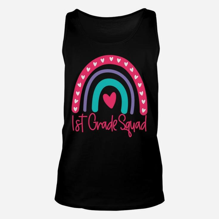 First 1St Grade Squad Back To School Day Boho Rainbow Funny Unisex Tank Top