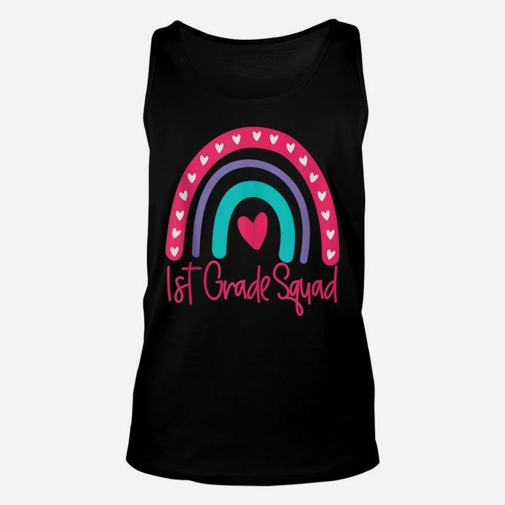 First 1St Grade Squad Back To School Day Boho Rainbow Funny Unisex Tank Top