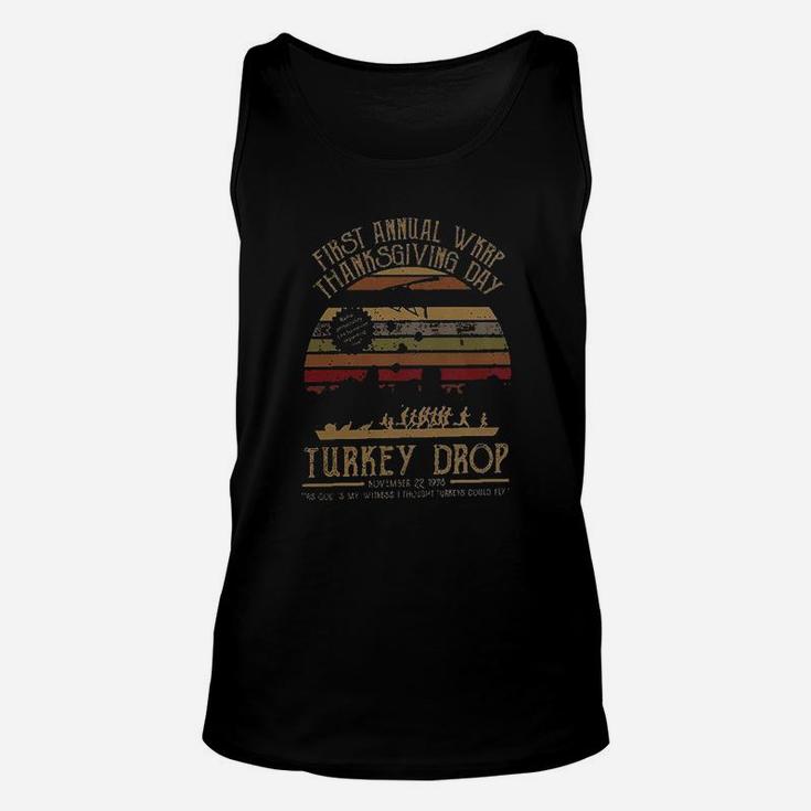 First Annual Wkrp Thanksgiving Day Turkey Drop Unisex Tank Top
