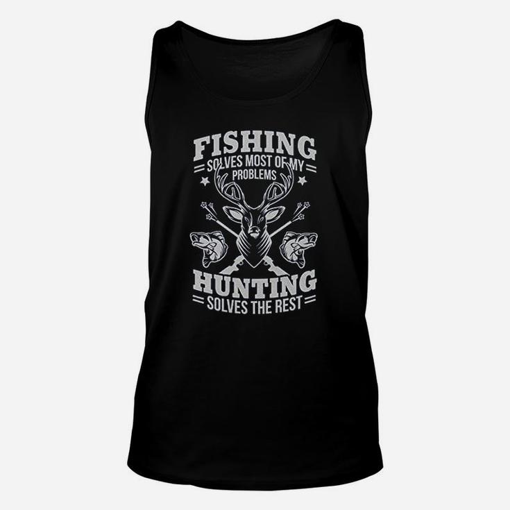 Fishing Solves Most Problems Unisex Tank Top