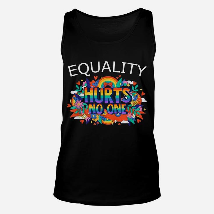 Flower Rainbow Gay Pride Equality Hurts No One Lgbtq Lover Unisex Tank Top