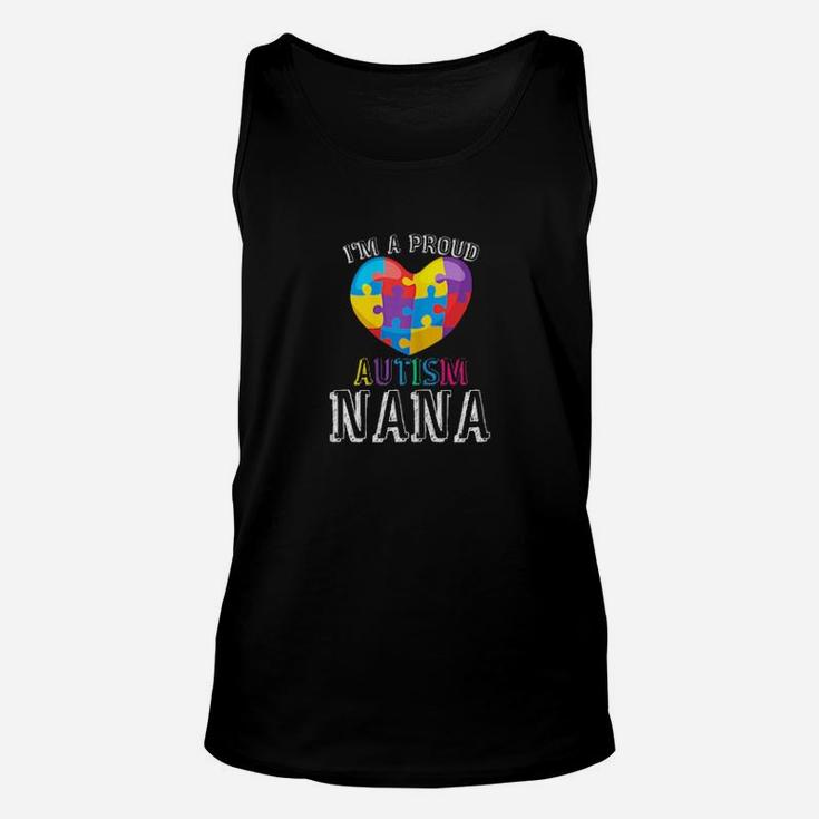 For Autism Nana Cute Puzzle Heart Awareness Unisex Tank Top