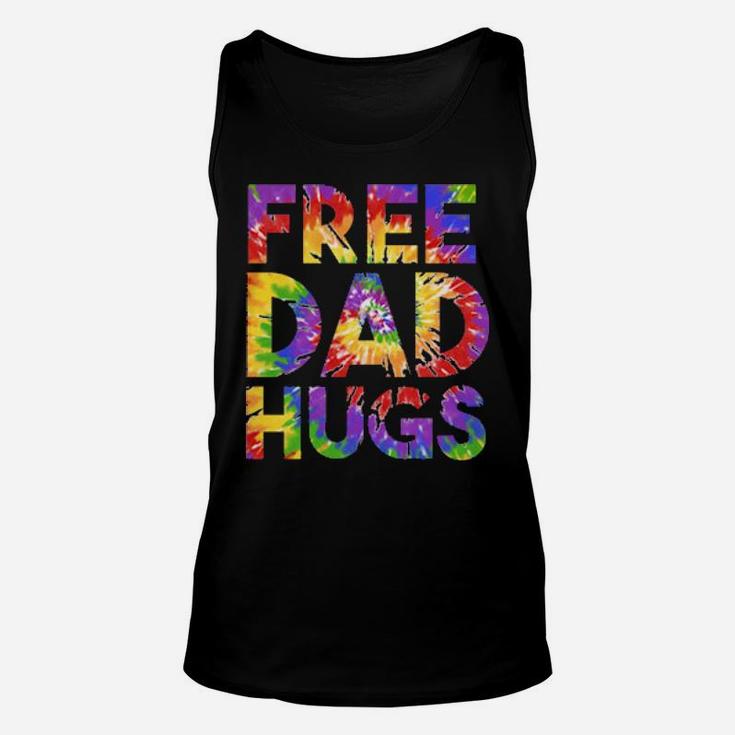 Free Dad Hugs Pride Lgbtq Gay Rights Straight Support Tiedye Unisex Tank Top