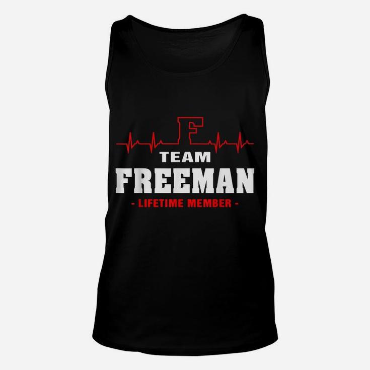 Freeman Surname Proud Family Team Freeman Lifetime Member Unisex Tank Top