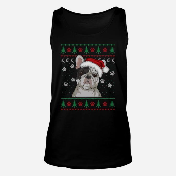 French Bulldog Christmas Ugly Sweater Funny Dog Lover Sweatshirt Unisex Tank Top