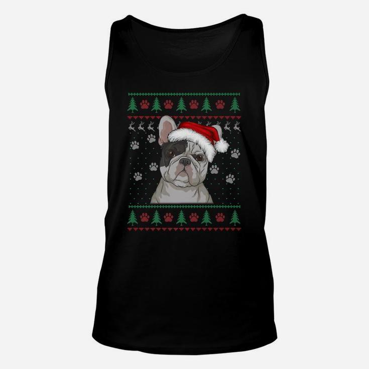 French Bulldog Christmas Ugly Sweater Funny Dog Lover Unisex Tank Top