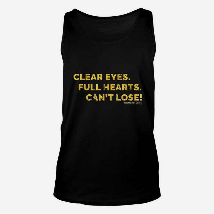 Friday Night Lights Clear Eyes Coach Taylor Unisex Tank Top