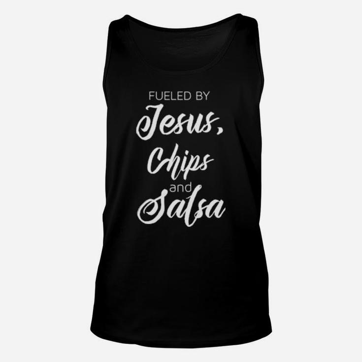 Fueled By Jesus Chips   Salsa Mexican Foods Unisex Tank Top