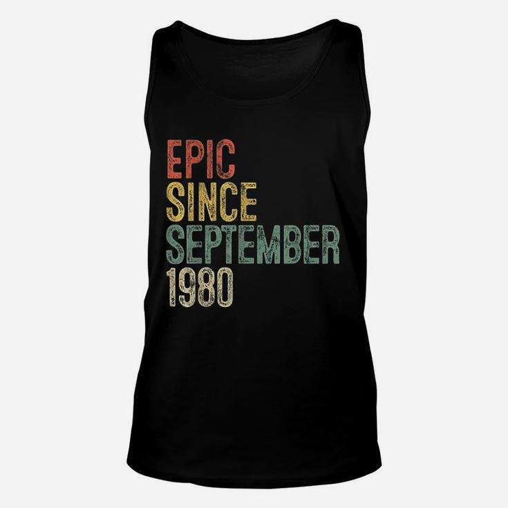 Fun Epic Since September 1980 Birthday Gift Unisex Tank Top
