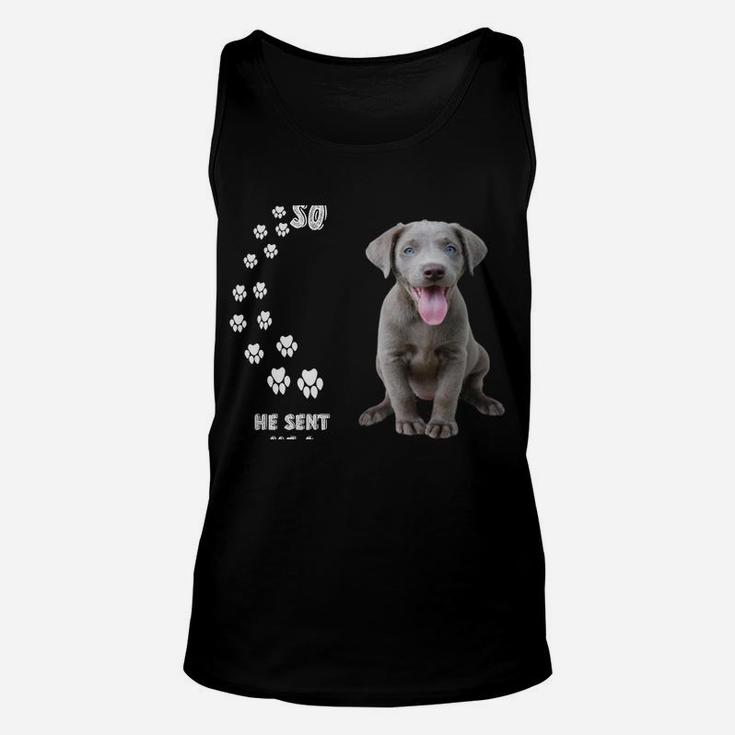 Fun Labrador Retriever Dog Mom Dad Costume, Cute Silver Lab Sweatshirt Unisex Tank Top