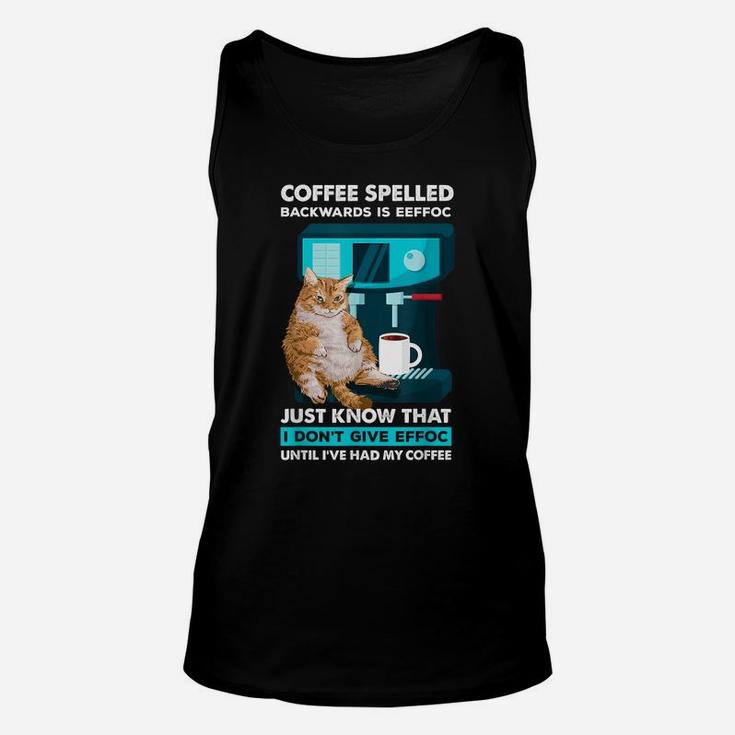 Funny Cat Espresso Machine And Cup For Barista Coffee Lovers Unisex Tank Top