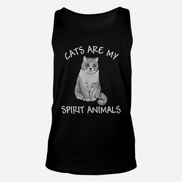 Funny Cats Are My Spirit Animals Gift For Cat Lovers Unisex Tank Top