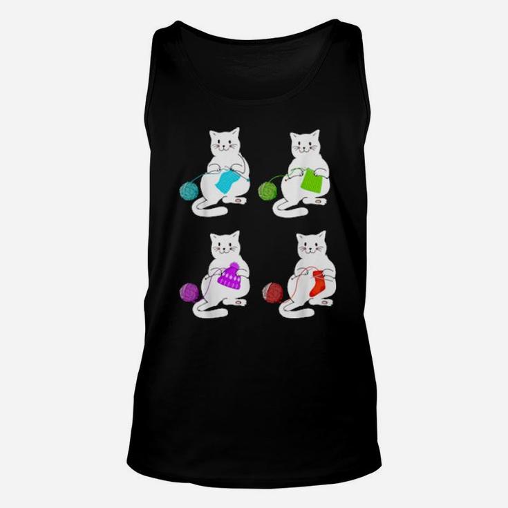 Funny Cats Yarn Cat Quilting Cat Crotches Unisex Tank Top