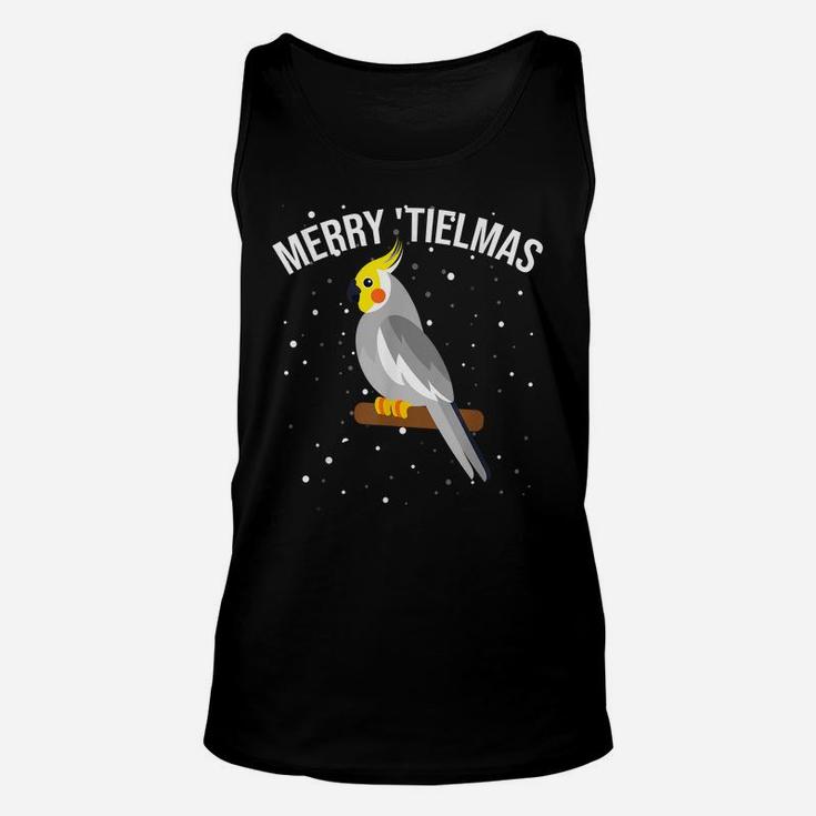 Funny Cockatiel Merry Tielmas Pajamas Christmas Bird Gifts Unisex Tank Top
