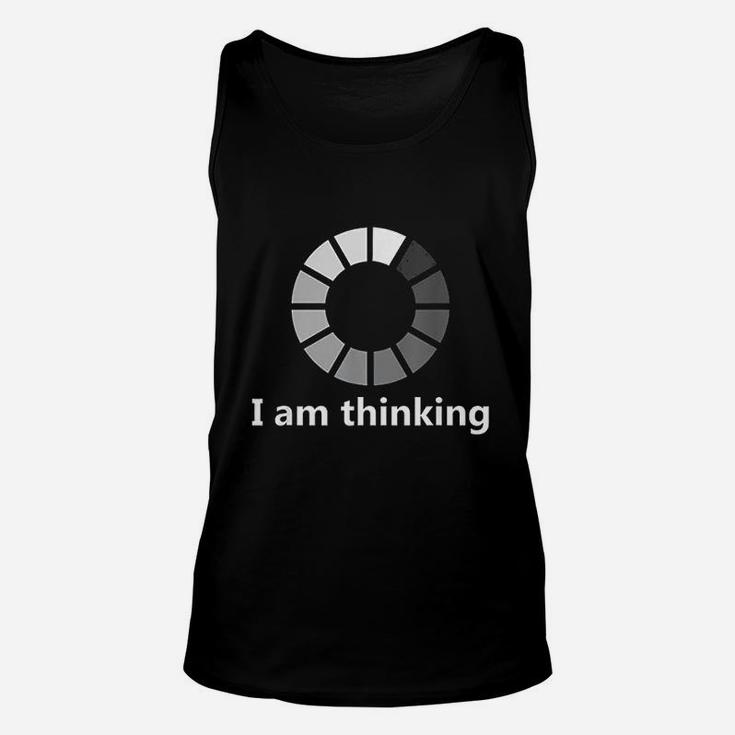 Funny Computer Loading I Am Thinking Unisex Tank Top