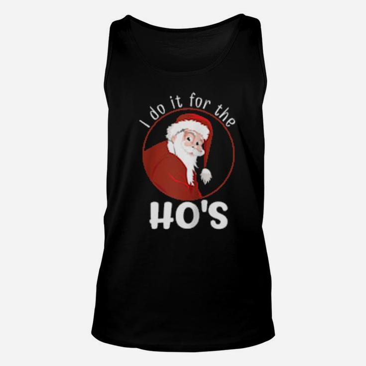 Funny Confident Santa Does It For The Ho's Unisex Tank Top