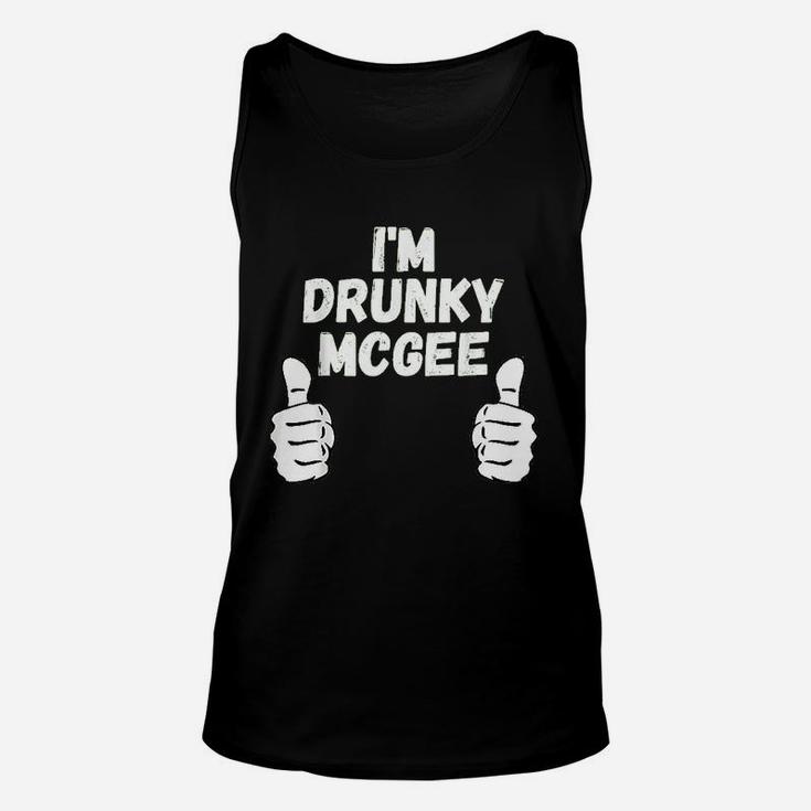Funny Couple St Patricks Day I Am Drunky Mcgee Funny Unisex Tank Top