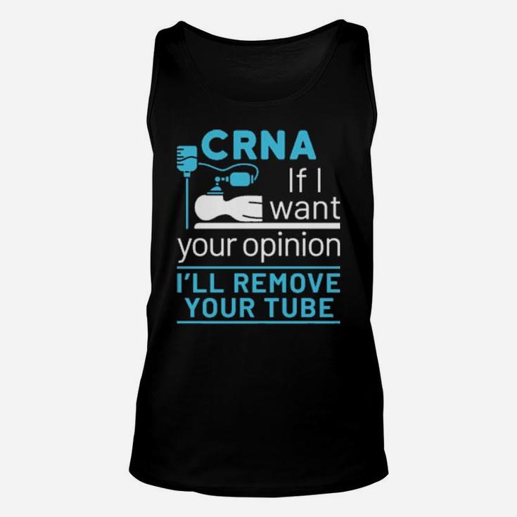 Funny Crna Certified Registered Nurse Anesthetist Nursing Unisex Tank Top