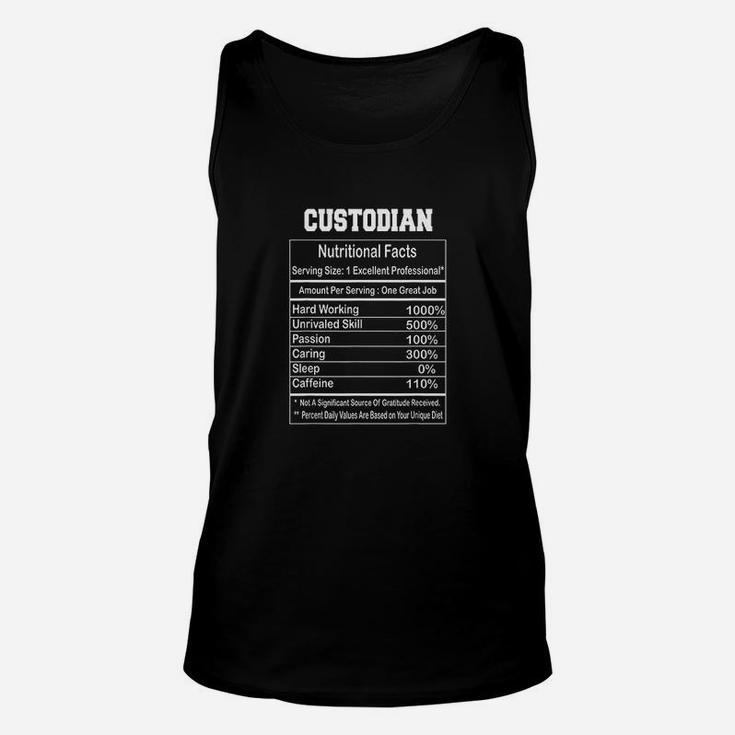 Funny Custodian Nutritional Facts Gift Unisex Tank Top
