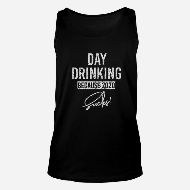 Funny Day Drinking Because Vintage Retro Unisex Tank Top