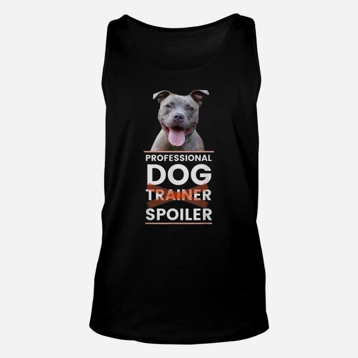 Funny Dog Trainer Pitbull Mom Dad Unisex Tank Top