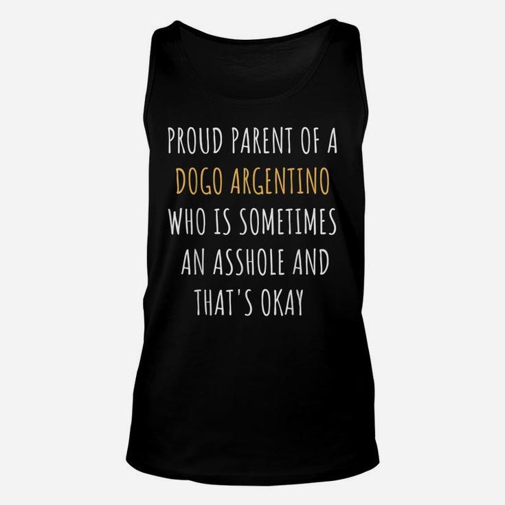 Funny Dogo Argentino Parent Dad Mom Dog Mama Pet Daddy Unisex Tank Top