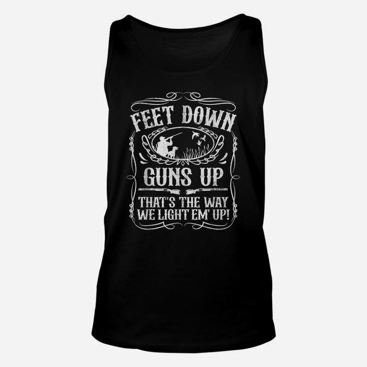 Funny Duck Hunting Feet Down Goose Waterfowl Hunter Gift Unisex Tank Top