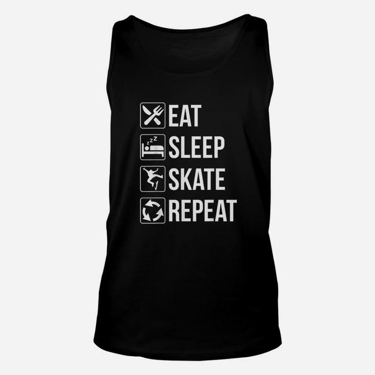 Funny Eat Sleep Skate Repeat For Skaters Unisex Tank Top