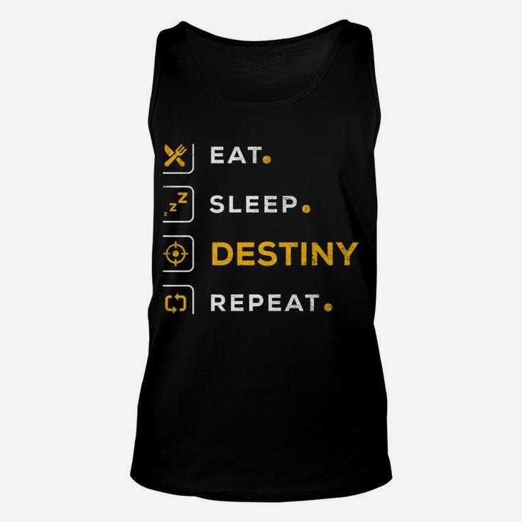 Funny Gamer Christmas Gift Eat Sleep Destiny Sweatshirt Unisex Tank Top
