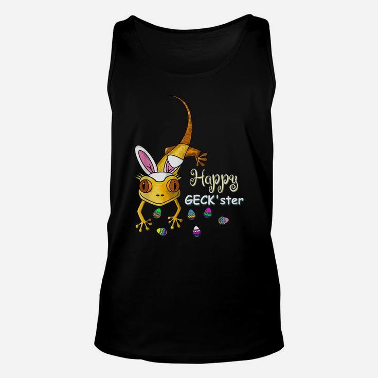 Funny Gecko Hunting For Easter Egg Chocolates Tee Unisex Tank Top