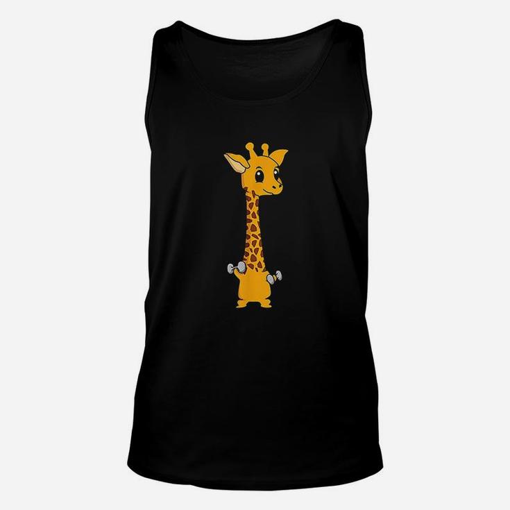 Funny Giraffe Camelopard Lifting Gym Motivation Unisex Tank Top