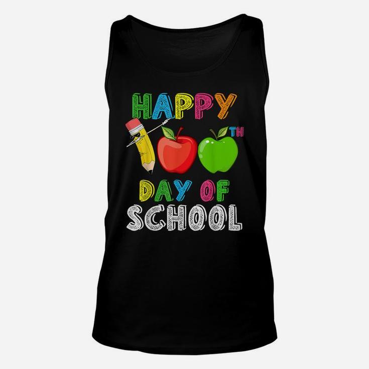 Funny Happy 100Th Day Of School For Teachers And Students Unisex Tank Top