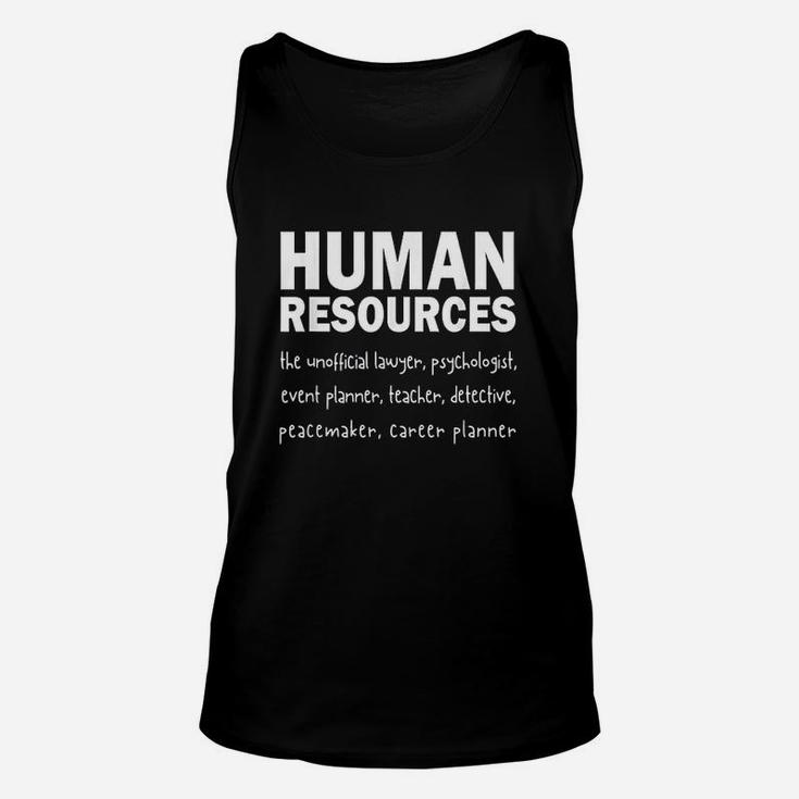 Funny Human Resources Gifts Funny Gift For Hr Definition Unisex Tank Top