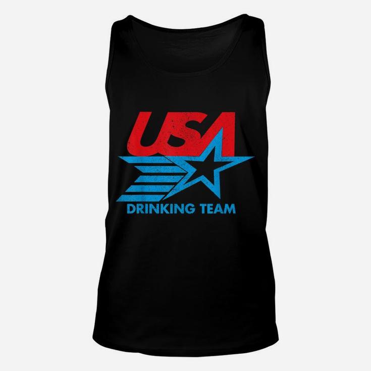 Funny Independence Day T Shirt Usa Drinking Team 4Th Of July Unisex Tank Top