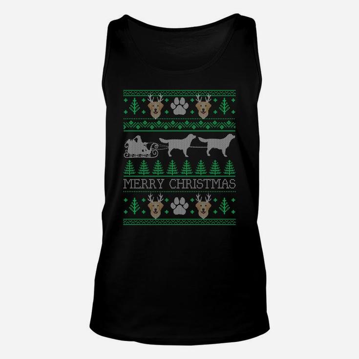 Funny Labrador Retriever Dog Lovers Ugly Christmas Xmas Sweatshirt Unisex Tank Top