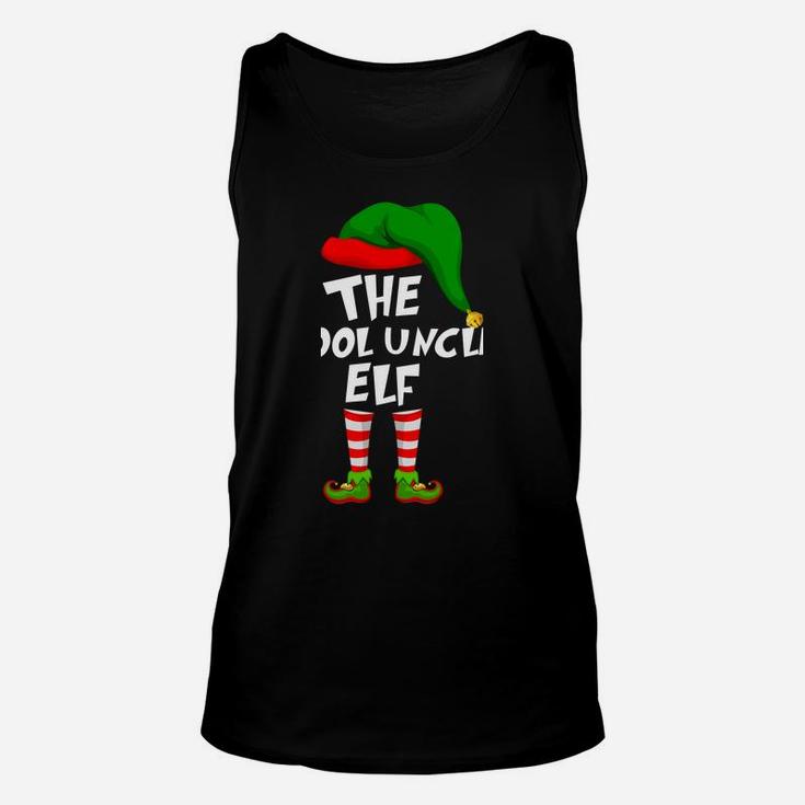 Funny Matching Family Christmas The Cool Uncle Elf Unisex Tank Top