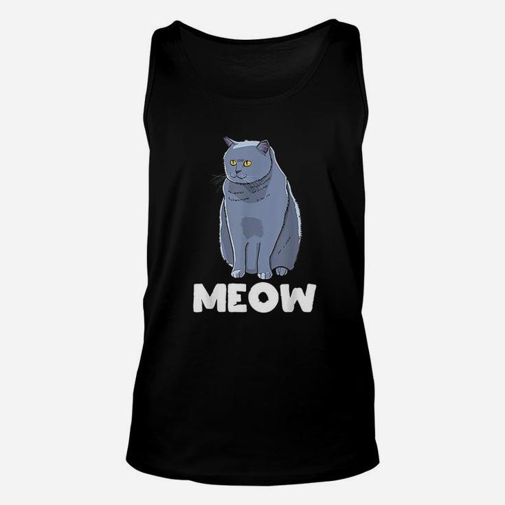 Funny Meow Cat Lady And Cats Kittens People Men Women Unisex Tank Top
