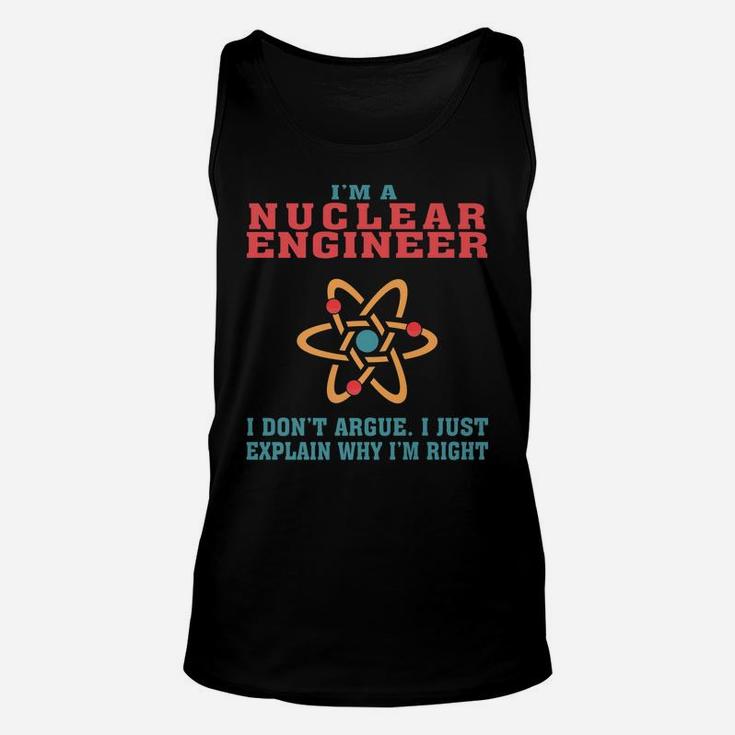 Funny Nuclear Engineer Gift For Graduation, Birthday Or Xmas Unisex Tank Top