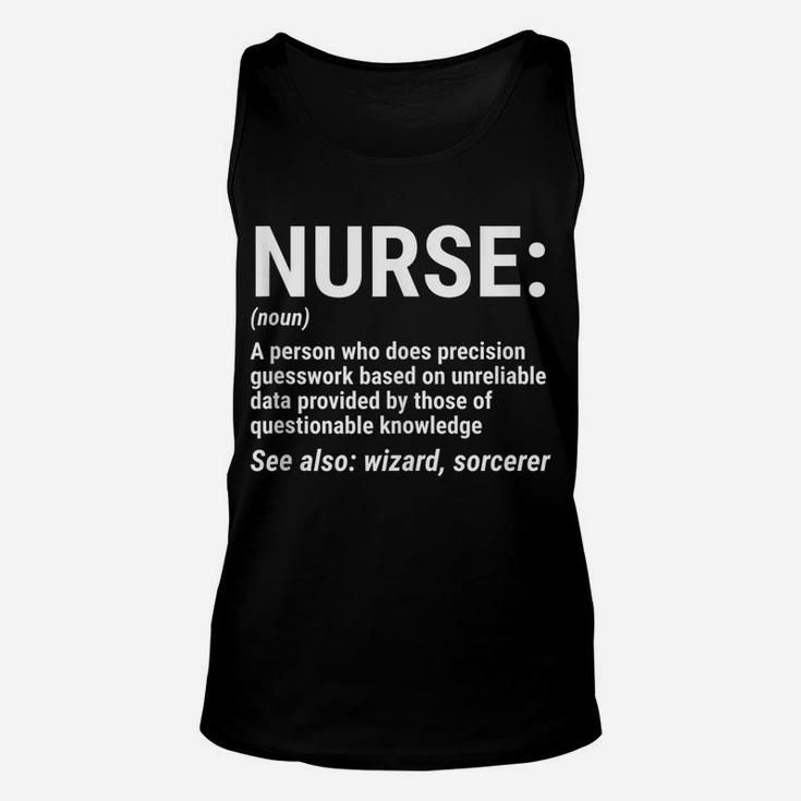 Funny Nurse Definition Registered Nurse Nursing Unisex Tank Top